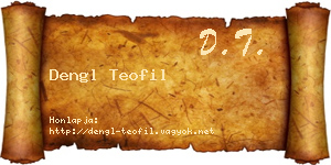 Dengl Teofil névjegykártya